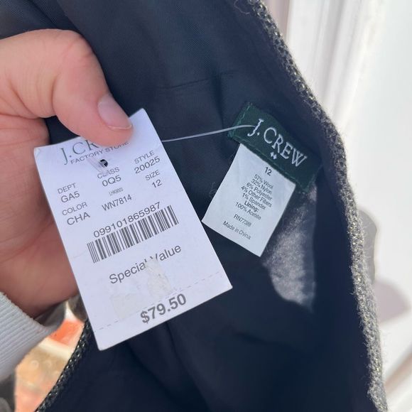 J Crew Glitter Flecked Wool Skirt NWT - Picture 4 of 6